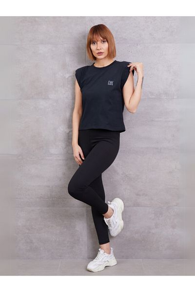 Rhythm Clothing Basic, Crew Neck, Printed, Women's T-Shirt with Shoulder Pads