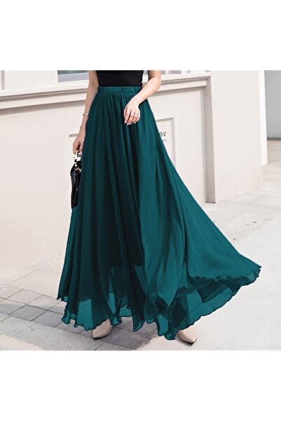 MERİT FASHION Kloş Şison Maxi Etek