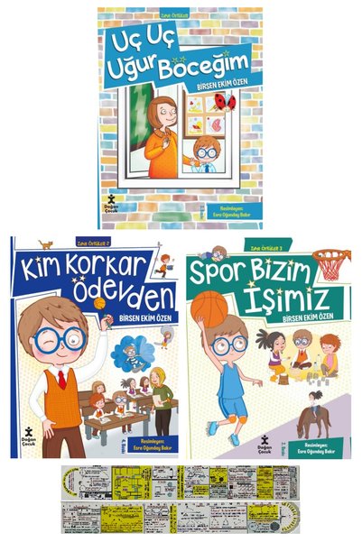 Doğan Çocuk Zıpır Öyküler 3 Kitap Set Birsen Ekim Özen + مات. مسطرة تعليمية
