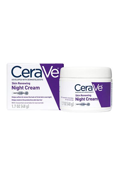 CeraVe Skin Renewing Night Cream with Niacinamide, Peptides & Hyaluronic Acid, 1.7 oz