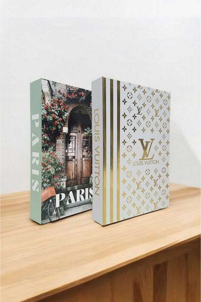 BayCazip Decorative Book Look Box Set of 2 Decorative Book Looking Box