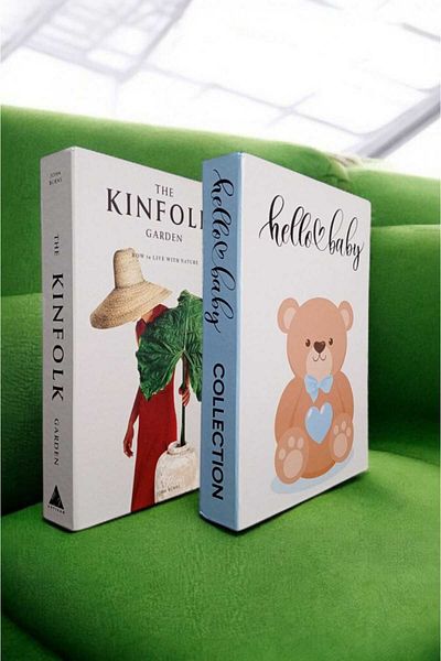 BayCazip Decorative Book Look Box Set of 2 Decorative Book Looking Box