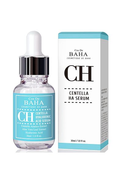 Cos De Baha Centella Asiatica Serum with Aloe & Green Tea - Soothing Hydrating Face Serum, 1 Fl Oz