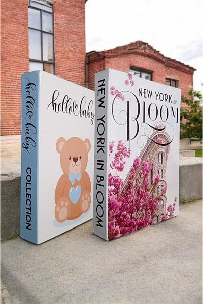 BayCazip Decorative Book Look Box Set of 2 Decorative Book Looking Box