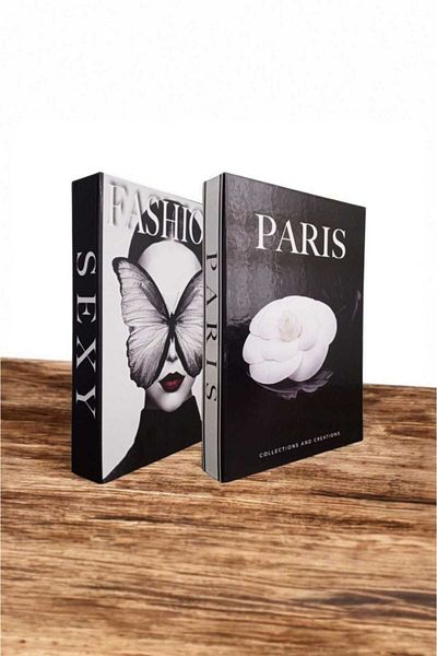 BayCazip Decorative Book Look Box Set of 2 Decorative Book Looking Box