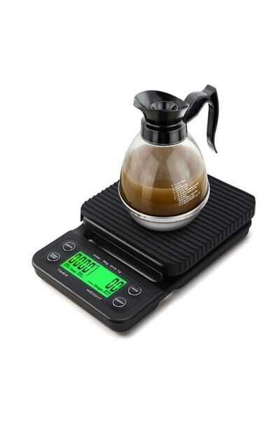HUBBYCHEF Kahve Demleme Seti Dripper Kahve Terazisi 3 kg 0.1 gr
