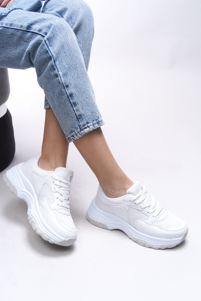 Riccon Beyaz Kadın Sneaker 0012140
