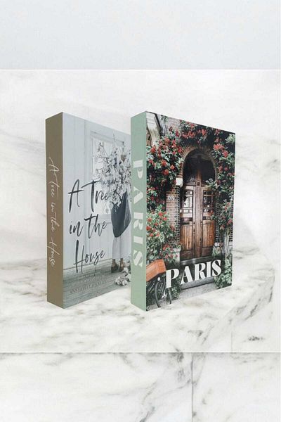 BayCazip Decorative Book Look Box Set of 2 Decorative Book Looking Box