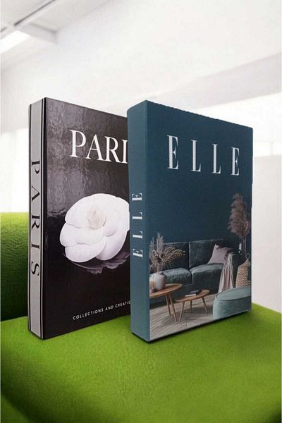 BayCazip Decorative Book Look Box Set of 2 Decorative Book Looking Box