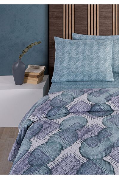 Evim Soren Single Pique Set 160X230 cm Vitaly Lightblue Indigo