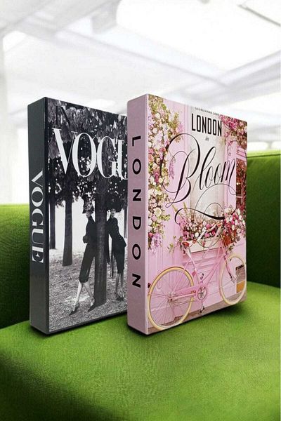 BayCazip Decorative Book Look Box Set of 2 Decorative Book Looking Box