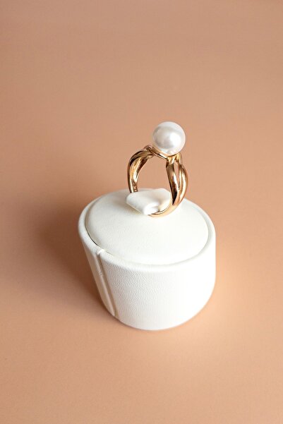 Tasarım İnci Taşlı Çelik Yüzük