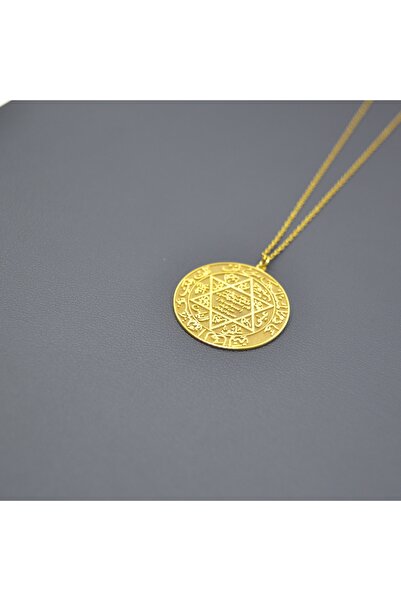 Ari Jewelry 925 Ayar Altın Kaplama Gümüş Hz. Süleyman Mührü Kolye – Özel Tasarım