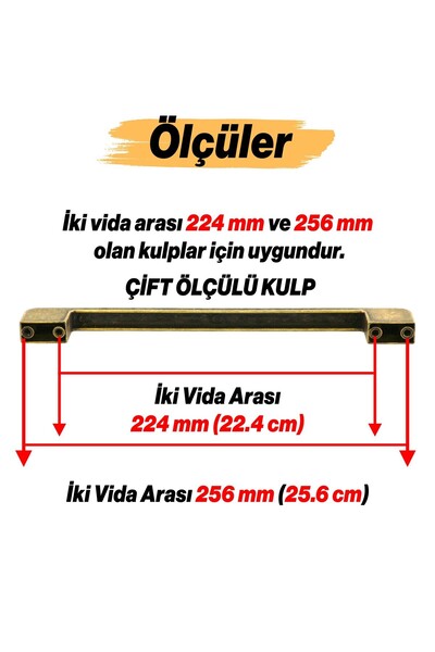 Badem10 Radus Antique Antique Yellow 256 mm Metal Furniture Kitchen Drawer Cabinet Handle Handle Handles 10 Pieces
