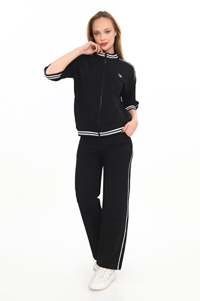 zitex Wide Leg Half Sleeve Compact Combed Cotton Tracksuit Set