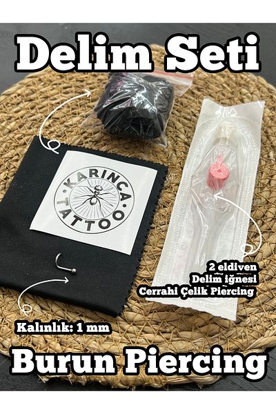 Karınca Piercing Nose Piercing Piercing Kit Needle Equipment Piercing Set Piercing Material (Ant Tattoo)