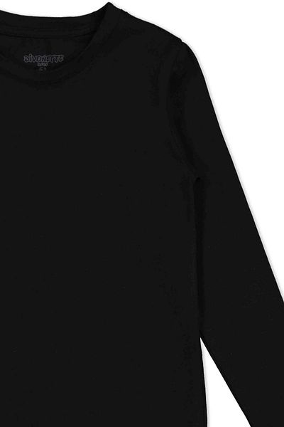 Divonette Unisex Long Sleeve 3-Piece Set Solid Color T-Shirt - Girl Boy