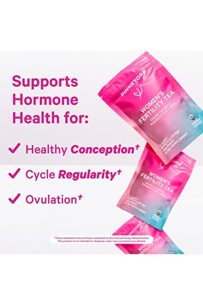 Pink Stork Fertility Bundle: Conception Tea & Prenatal Vitamins with Ashwagandha, Inositol, Vitex, Folate