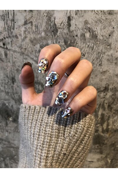 Takma Takma L Beden 10'lu Gri Kısa Yuvarlak TT1055 Tekrar Kullanılabilir Prot...