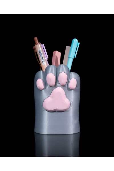 CESTOPİENO Рожеволапа сіра кішка, мила і симпатична настільна підставка для о...