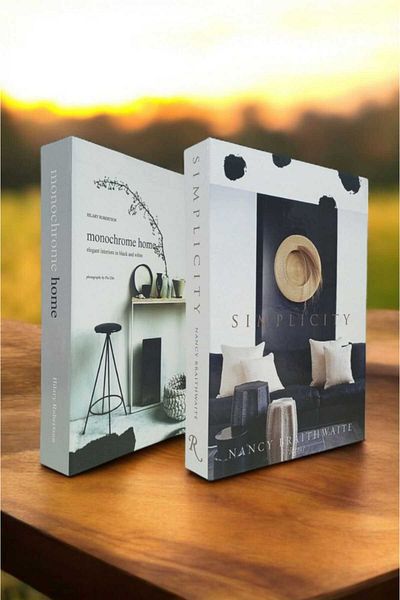 BayCazip Decorative Book Look Box Set of 2 Decorative Book Looking Box
