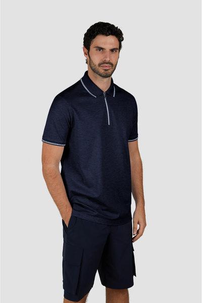 PAUL&SHARK MEN'S KNITTED POLOSHIRT C.W. COTTON