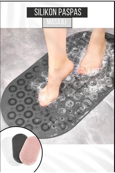 Hayveys Non-Slip Massage Shower Cabin and Bath Mat Oval Suction Cup Bathtub Massage Mat