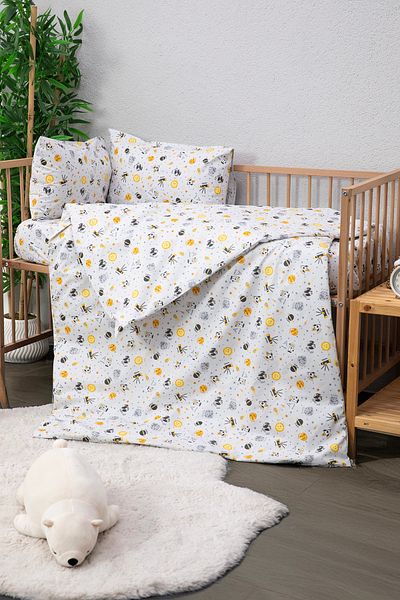 FAVORA Baby 100% Cotton Astronaut Baby Bedding Set - Gray