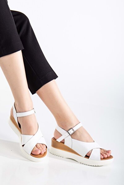 ANALİN SHOES Sandale de alpinism înalte cu cupă albă pentru femei