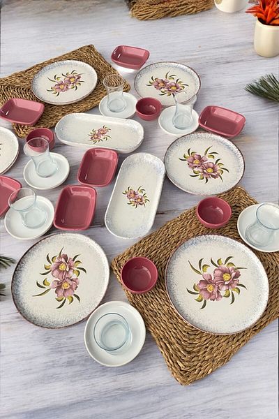 Keramika Polya 30 Piece Breakfast Set for 6 People