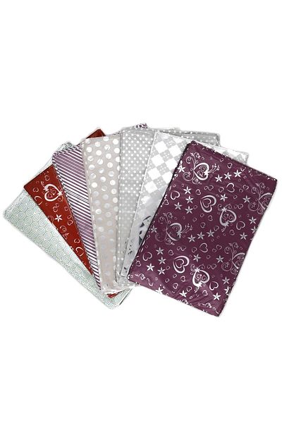 reprodesign 17 X 25 Cm Patterned 50 Pieces Adhesive Metallized Gift Bag Metallic Patterned Gift Packaging Package