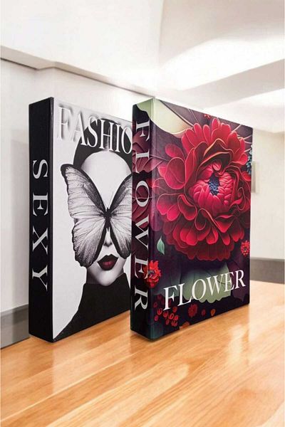 BayCazip Decorative Book Look Box Set of 2 Decorative Book Looking Box