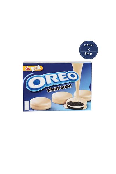 Oreo Vanilla Biscuits with White Chocolate Coating 246 Gr - 2 Pieces