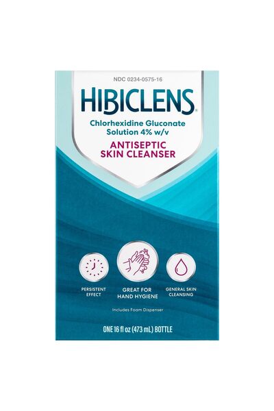 Hibiclens صابون مطهر مضاد للميكروبات ومنظف للبشرة – مضخة رغوية – 16 أونصة – ل...