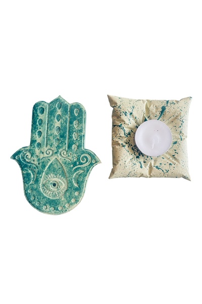 Great Fast Fatma Ana Eli Tütsülük & Tealight Mumluk Elyapımı Hediye Dekorasyon