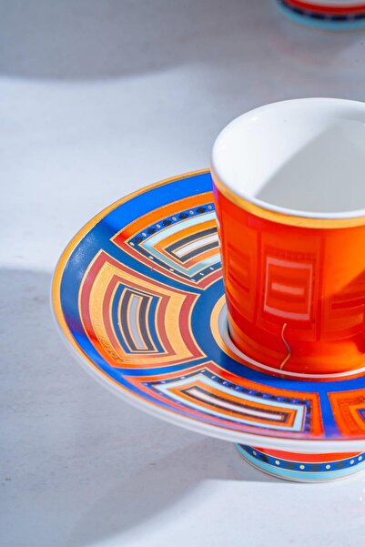 ACAR Ranger 6 Kişilik Porselen Kahve Fincanı Takımı - 90 ml