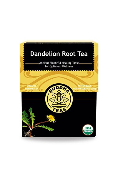 Buddha Teas Organic Dandelion Root Tea - OU Kosher, USDA Organic, CCOF Organic, 18 Bleach-Free Tea Bags