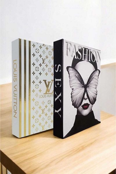 BayCazip Decorative Book Look Box Set of 2 Decorative Book Looking Box