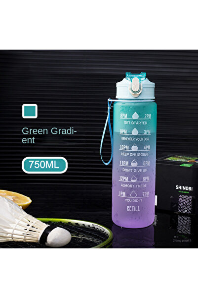 Choice كما هو موضح باللون الأخضر - زجاجة مياه رياضية تحفيزية سعة 750/1000 مل،...