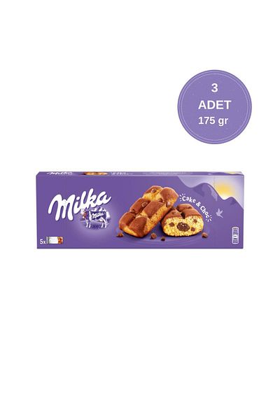 Milka Chocolate Chip Cake 175Gr - 3 Pieces
