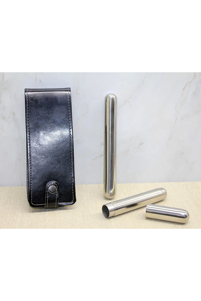 YNT İthalat Stainless Steel Flask with Leather Case Alk3890
