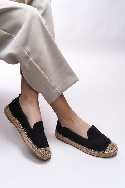 Riccon Espadrile pentru femei Giselnesia 00123 Negru