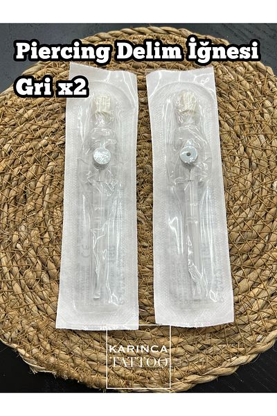 Karınca Piercing Gray Anjiocut Cannula Belly Tongue Piercing Piercing Needle (Ant Tattoo)