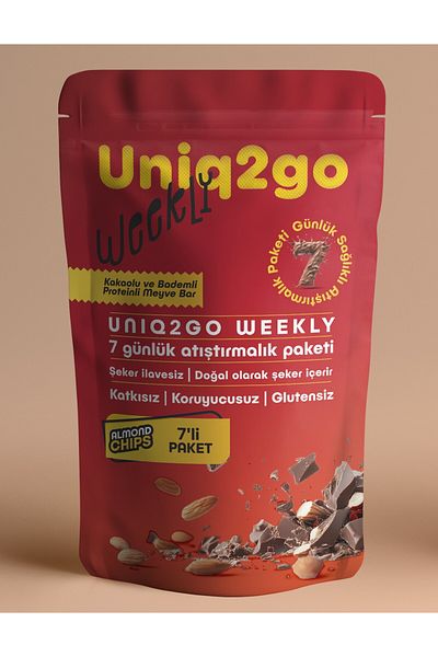 Uniq2Go Weekly Cocoa & Almond Protein Fruit Bar - 7 Pieces 50G.Bar