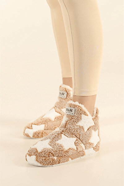 İKLİM LİFE Γυναικείες παντόφλες με βελούδινο σχέδιο αστεριών