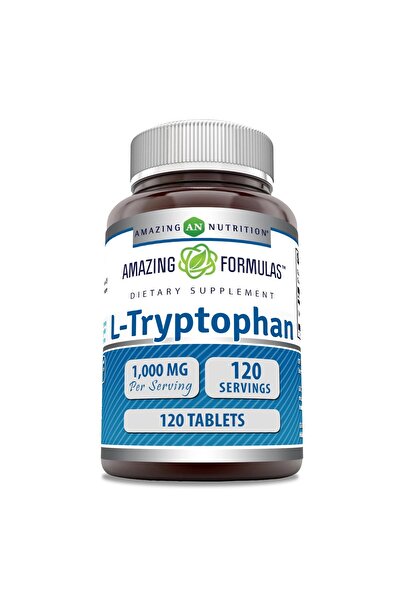 Amazing Nutrition Amazing Formulas L-Tryptophan 1000mg | Non-GMO, Gluten Free, USA Made (120 Tablets)