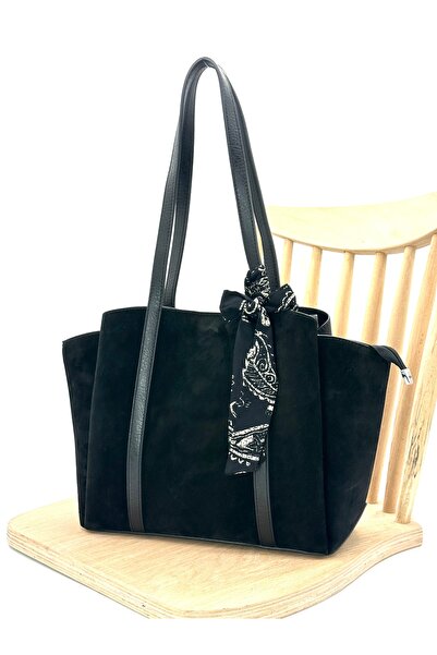 VICTORIA SHINE Three-Eye Suede Bag 5008 Black