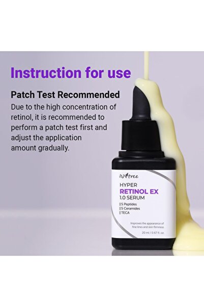 Isntree ISNTREE Hyper Retinol EX 1.0 Serum 20ml | 5 Peptides | 5 Cermaides | Helps Reduce Fine Lines