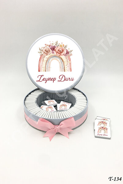 KAKAO AĞACI 100 Adet Gökkuşaklı Çiçekli Kız Bebek Çikolatası