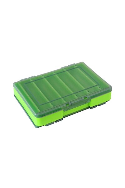 Choice صندوق تخزين أدوات الصيد الصغير ذو الوجهين باللون الأخضر لأدوات الصيد ا...